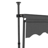 vidaXL Luifel handmatig uitschuifbaar met LED 100 cm antracietkleurig