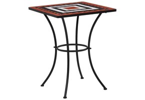Mozaïek Bistrotafel 60 cm Keramiek Terracotta/Wit - 34% Korting!