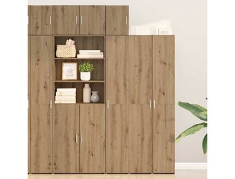 vidaXL Wandkast artisanaal eikenkleurig 30 x 42.5 x 40 cm Bewerkt hout