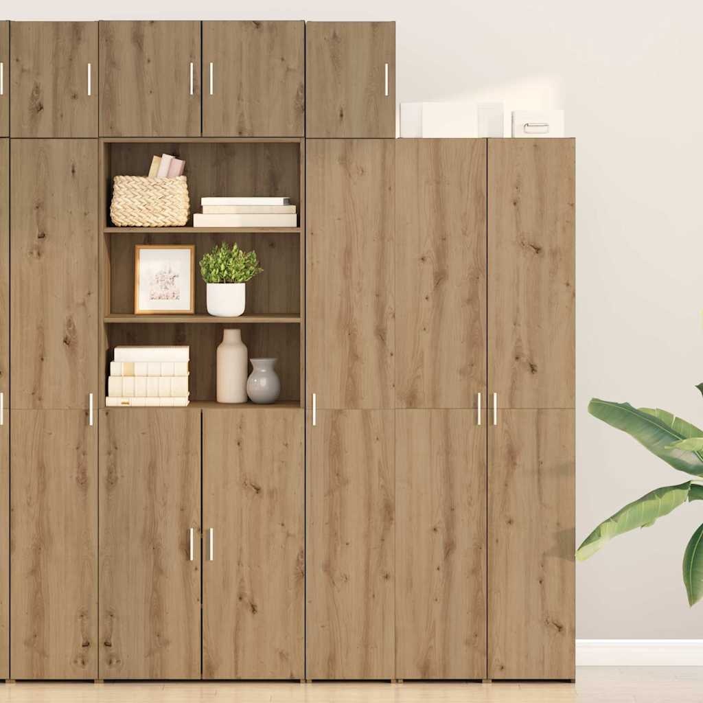 vidaXL Wandkast artisanaal eikenkleurig 30 x 42.5 x 40 cm Bewerkt hout