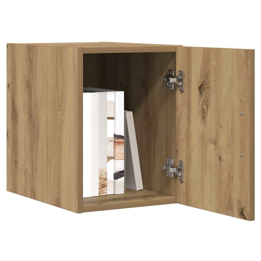 vidaXL Wandkast artisanaal eikenkleurig 30 x 42.5 x 40 cm Bewerkt hout