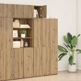 vidaXL Wandkast artisanaal eikenkleurig 30 x 42.5 x 40 cm Bewerkt hout