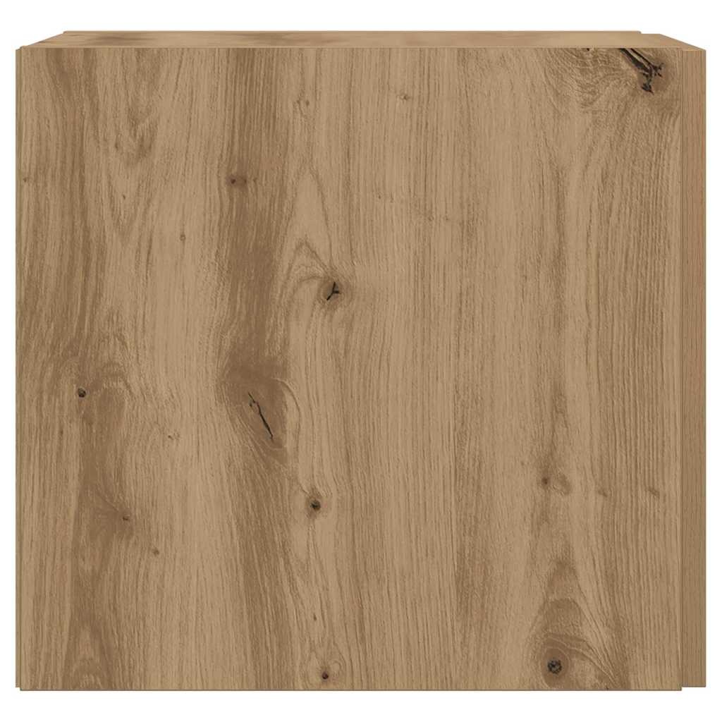 vidaXL Wandkast artisanaal eikenkleurig 30 x 42.5 x 40 cm Bewerkt hout