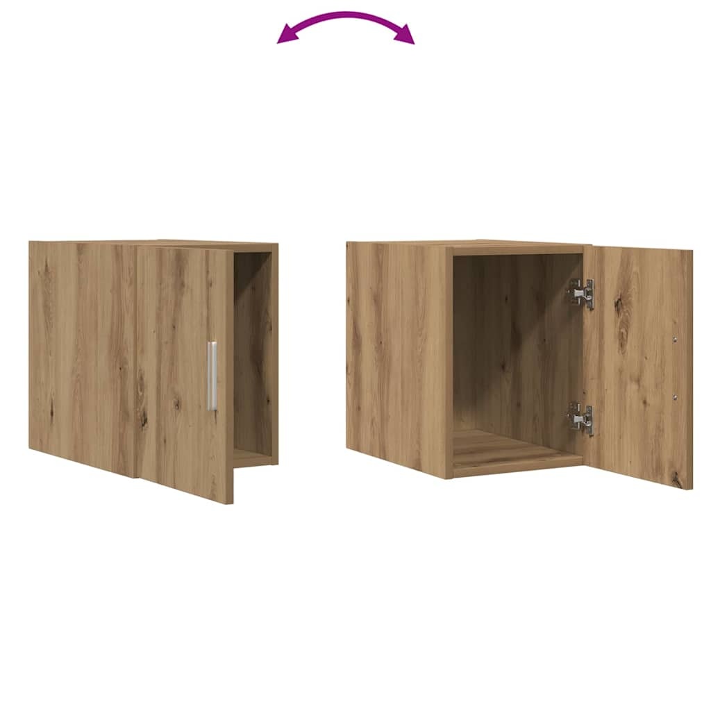vidaXL Wandkast artisanaal eikenkleurig 30 x 42.5 x 40 cm Bewerkt hout