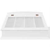 vidaXL Besteklade MDF wit barok stijl
