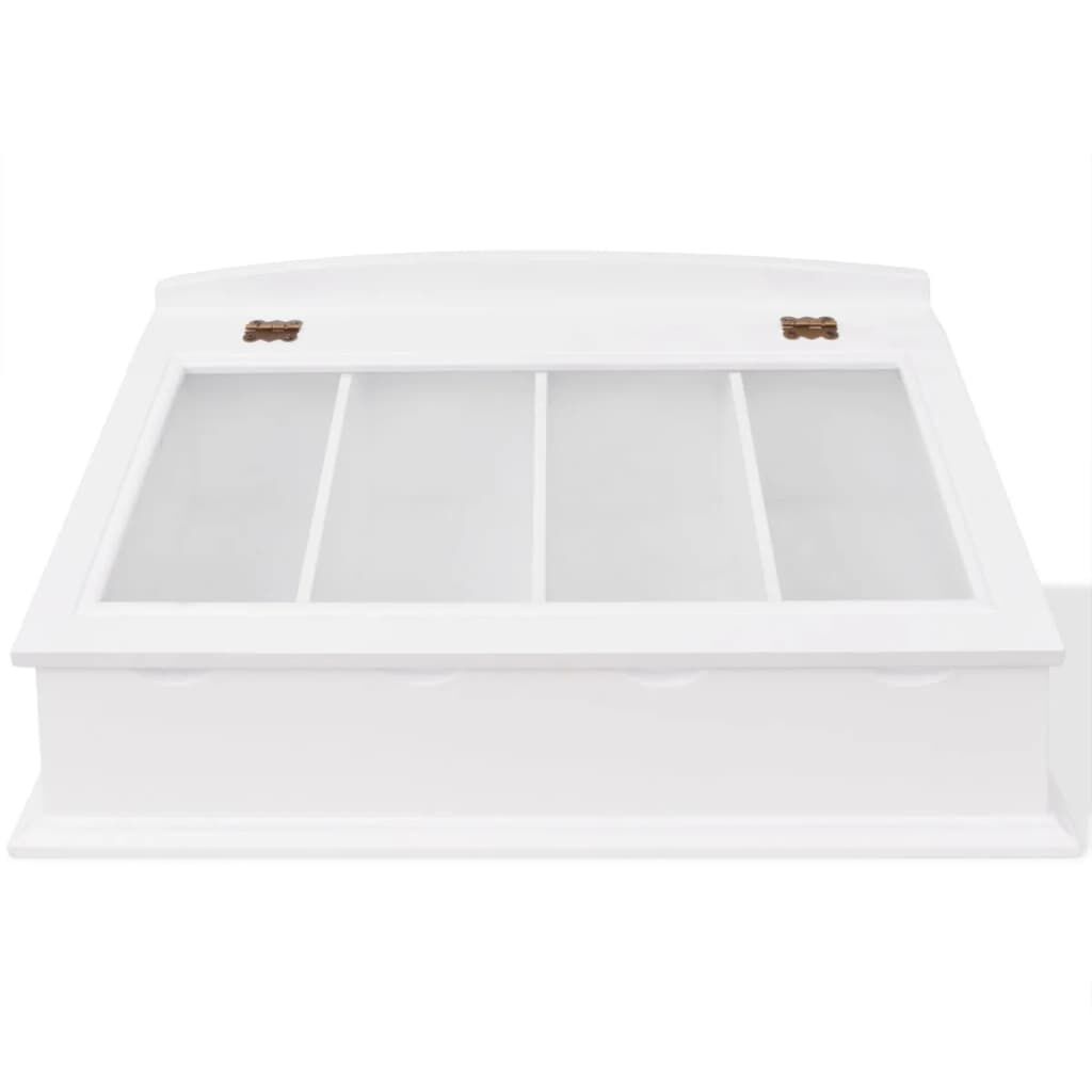 vidaXL Besteklade MDF wit barok stijl