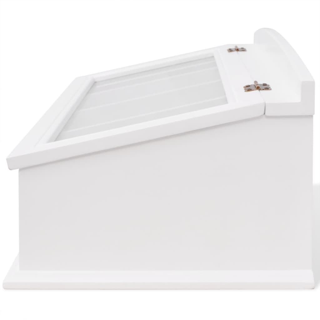 vidaXL Besteklade MDF wit barok stijl