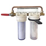 Aquawater Dubbel Filterstation met Anti-Kalk en Anti-Corrosie Cartridges