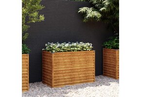Plantenbak Cortenstaal 100x50x69 cm - 53% Korting