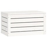 vidaXL Opbergbox wit 59,5x36,5x33 cm massief grenenhout