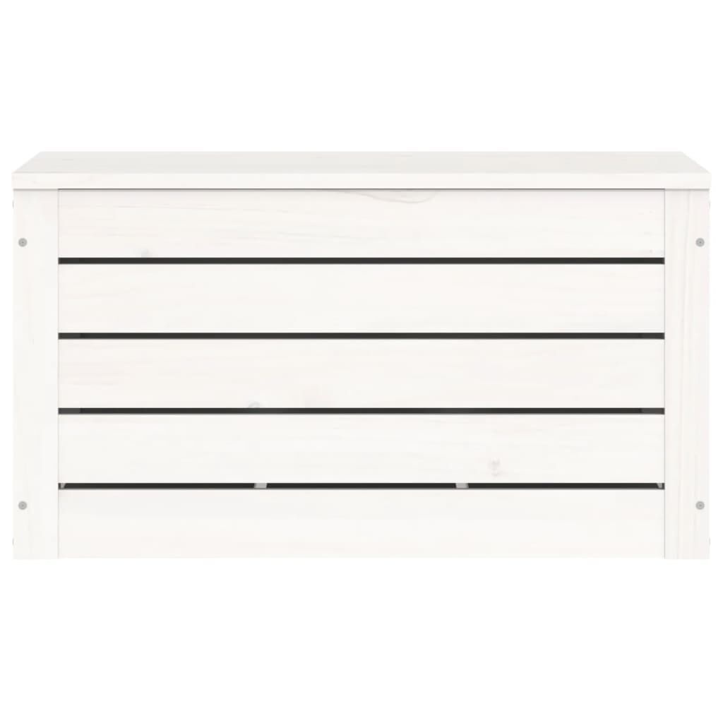 vidaXL Opbergbox wit 59,5x36,5x33 cm massief grenenhout
