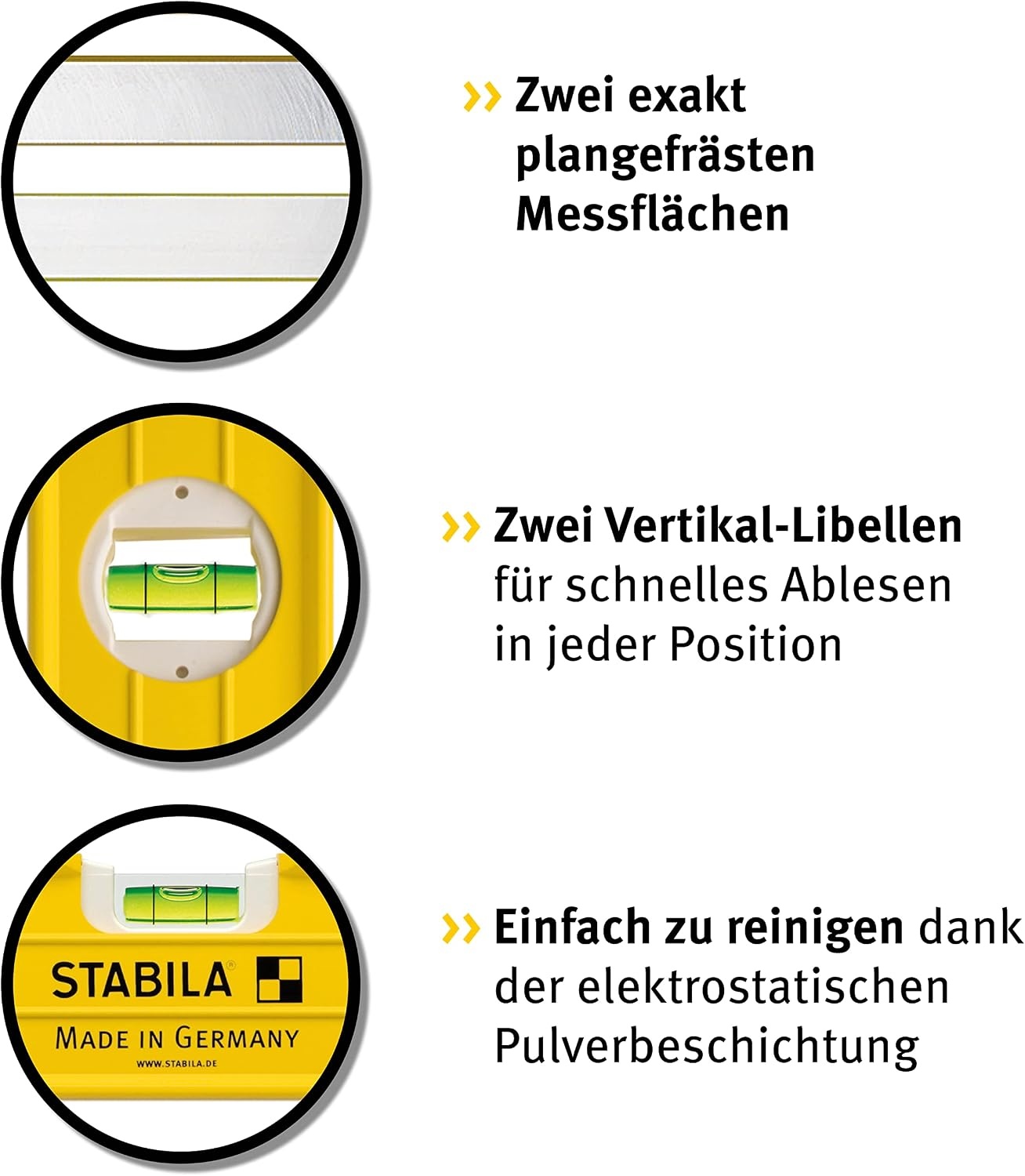 Stabila 196-2 LED Waterpas 60 cm geel