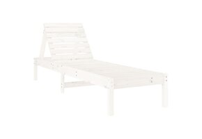 vidaXL Ligstoel Grenenhout Wit - 199,5x60x74 cm - 34% Korting