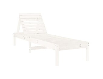 vidaXL Ligstoel 199,5x60x74 cm massief grenenhout wit