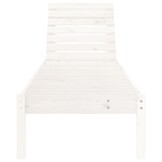 vidaXL Ligstoel 199,5x60x74 cm massief grenenhout wit