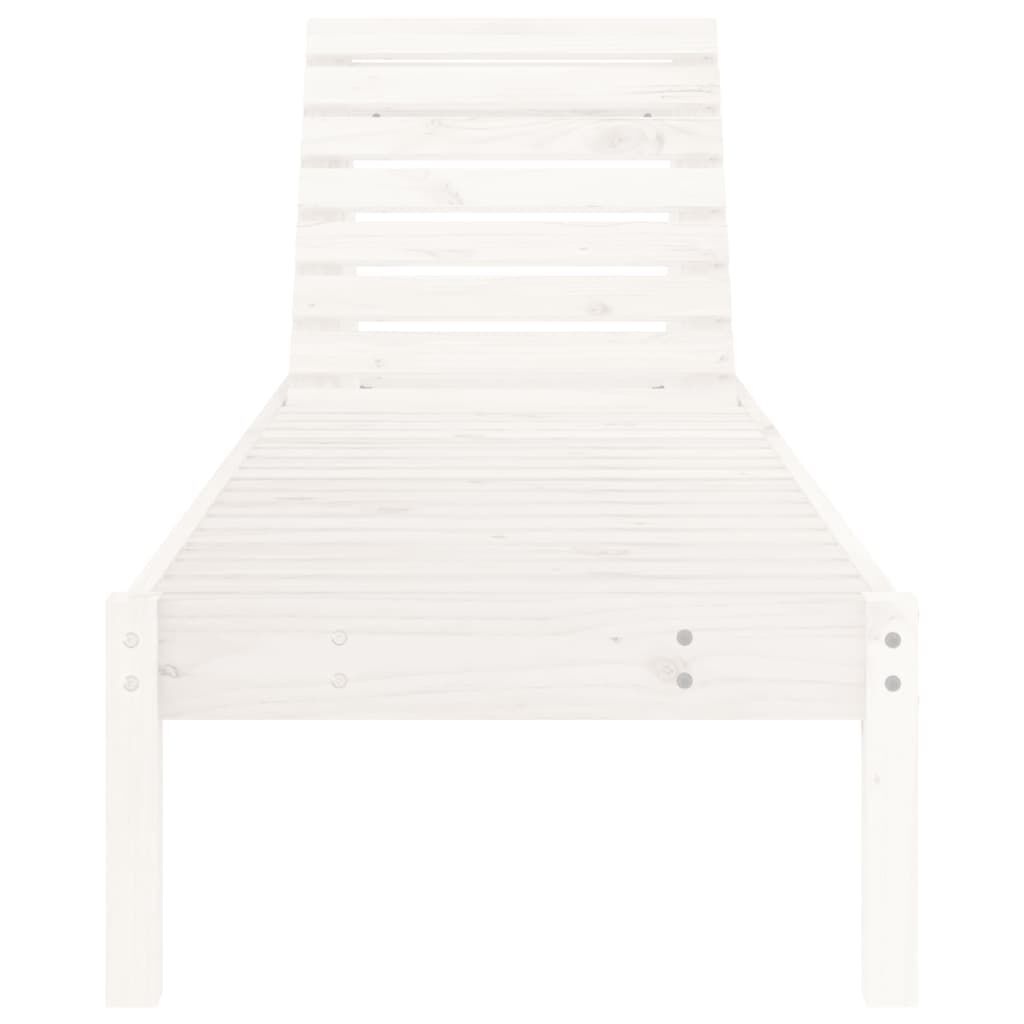 vidaXL Ligstoel 199,5x60x74 cm massief grenenhout wit