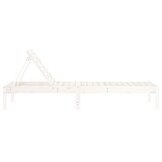 vidaXL Ligstoel 199,5x60x74 cm massief grenenhout wit
