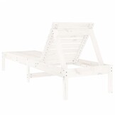 vidaXL Ligstoel 199,5x60x74 cm massief grenenhout wit