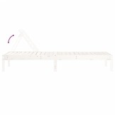 vidaXL Ligstoel 199,5x60x74 cm massief grenenhout wit