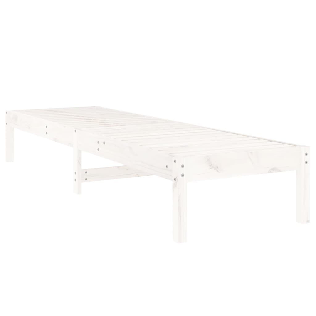 vidaXL Ligstoel 199,5x60x74 cm massief grenenhout wit