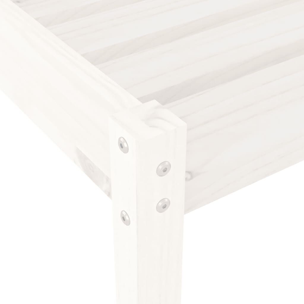 vidaXL Ligstoel 199,5x60x74 cm massief grenenhout wit