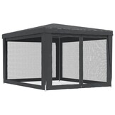 vidaXL Partytent met 4 mesh zijwanden 3x4 m HDPE antracietkleurig
