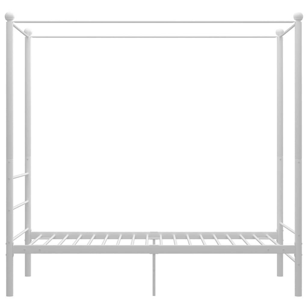 vidaXL Hemelbedframe metaal wit 90x200 cm