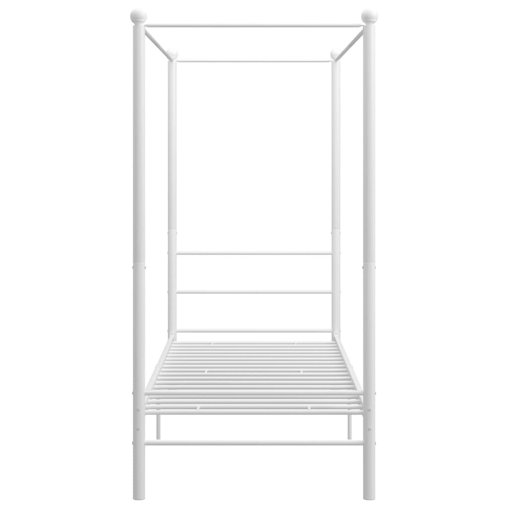 vidaXL Hemelbedframe metaal wit 90x200 cm