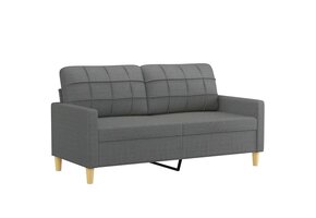 VidaXL Tweezitsbank 140 cm Stof Donkergrijs - 41% Korting