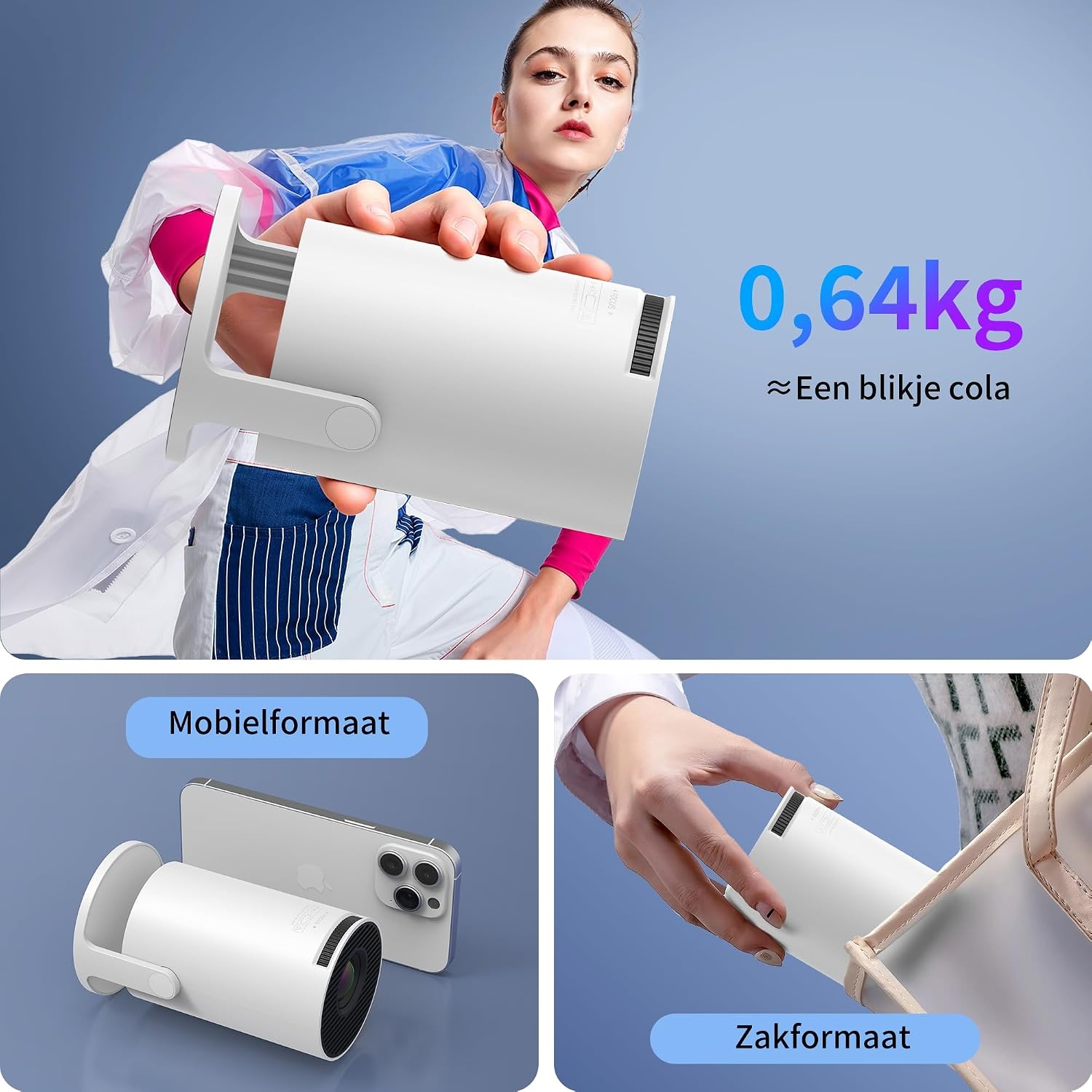 Android TV draagbare miniprojector YOTON Y4 Wi-Fi Bluetooth-videoprojector ondersteunt 1080P thuisbioscoop