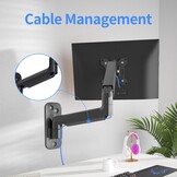 suptek Monitor Muurbeugel voor 13-32 inch Schermen, Zwart, Gasveer met Kantel- en Draaifunctie