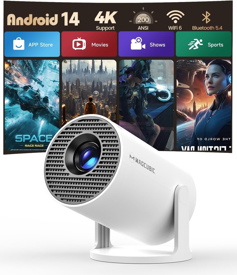 Magcubic Mini Beamer 4K - Smart Projector 94.8x17 mm - Grijs
