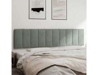 vidaXL Hoofdbordkussen "Hanko" 200 cm velvet lichtgrijs