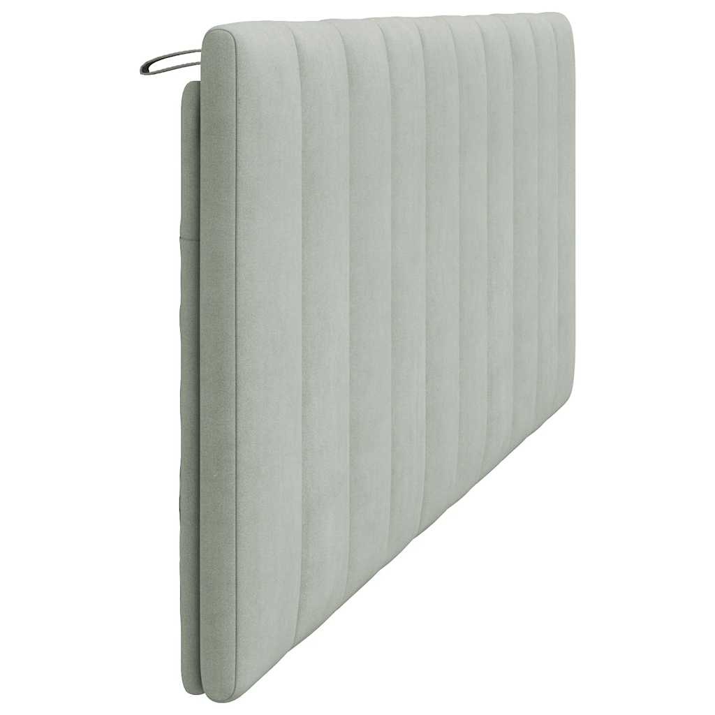 vidaXL Hoofdbordkussen "Hanko" 200 cm velvet lichtgrijs