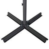 vidaXL Parasol met aluminium paal 600 cm antracietkleurig