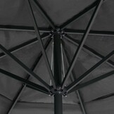 vidaXL Parasol met aluminium paal 600 cm antracietkleurig