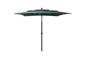 Groene Parasol 2.5x2.5m - Aluminium Frame - 40% Korting