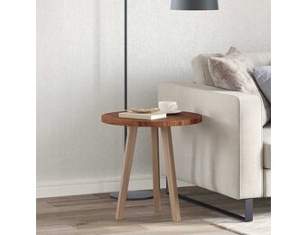 vidaXL Tafelblad Lichtbruin Ø 50 x 2.5 cm Massief eikenhout