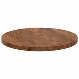 vidaXL Tafelblad Lichtbruin Ø 50 x 2.5 cm Massief eikenhout