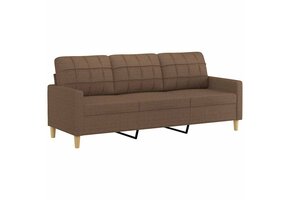 vidaXL Driezitsbank Stof Bruin 180 cm - 41% Korting!