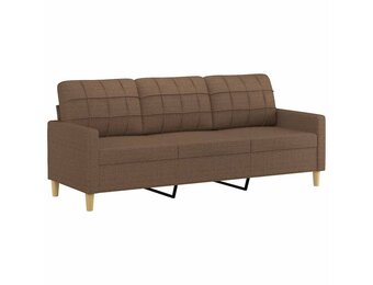vidaXL Driezitsbank 180 cm stof bruin
