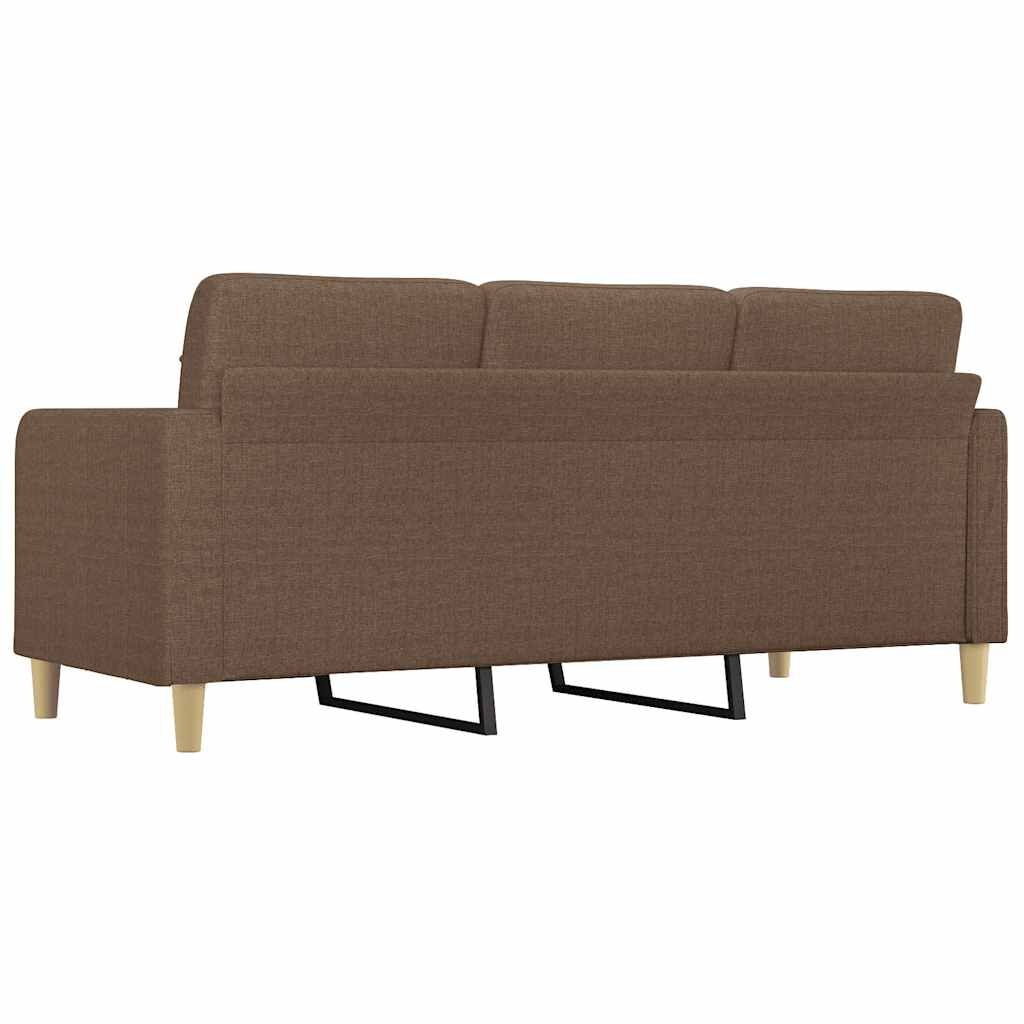 vidaXL Driezitsbank 180 cm stof bruin