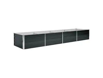 vidaXL Plantenbak verhoogd 320x80x45 cm gegalvaniseerd staal antraciet