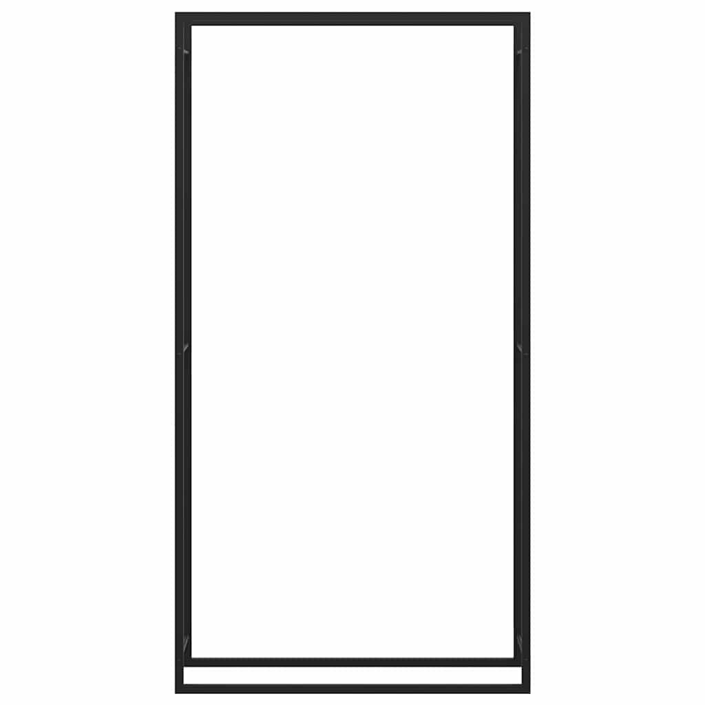 vidaXL Haardhoutrek 110x28x214 cm staal matzwart