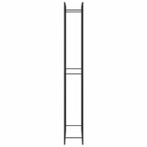 vidaXL Haardhoutrek 110x28x214 cm staal matzwart