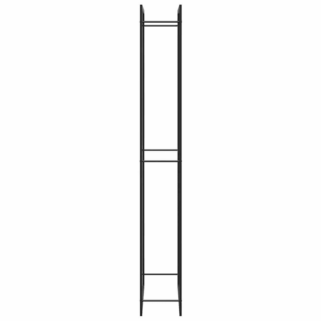 vidaXL Haardhoutrek 110x28x214 cm staal matzwart