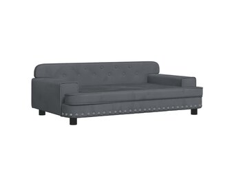 vidaXL Hondenmand 90x53x30 cm fluweel donkergrijs