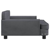 vidaXL Hondenmand 90x53x30 cm fluweel donkergrijs