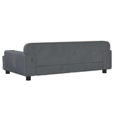 vidaXL Hondenmand 90x53x30 cm fluweel donkergrijs