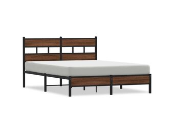 vidaXL Bedframe zonder matras bewerkt hout bruin eikenkleur 160x200 cm